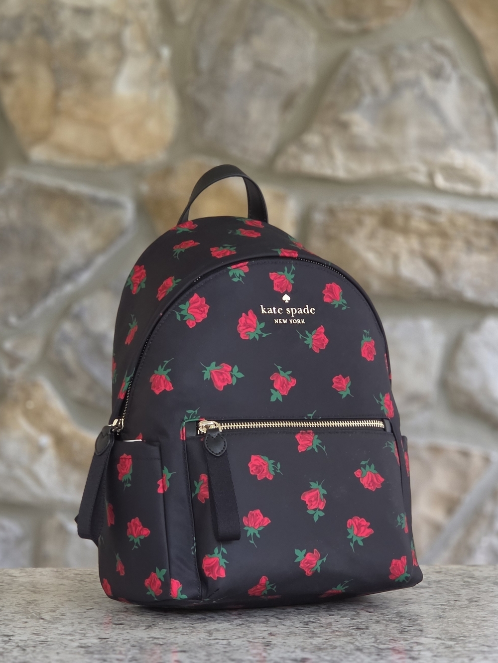Kate Spade Chelsea Rose Toss Print Medium Backpack